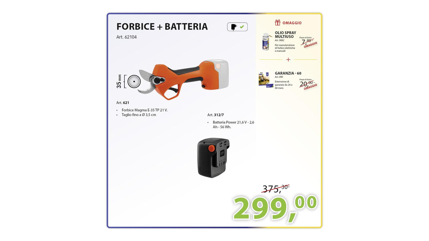 KIT FORBICE + BATTERIA