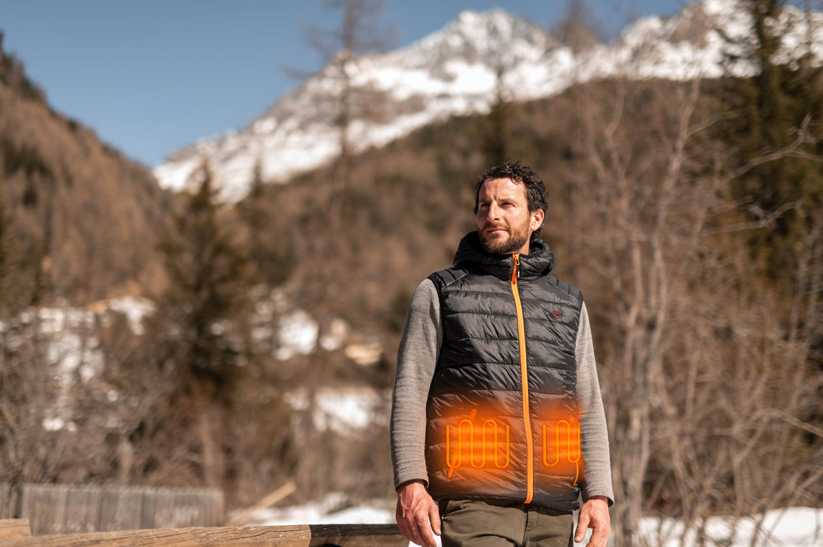 Nuclor gilet piumino imbottito riscaldabile S