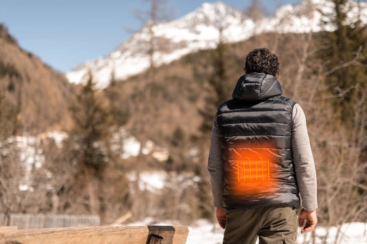 Nuclor gilet piumino imbottito riscaldabile S