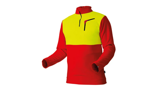 PFANNER maglietta manica lunga con collo a cerniera NEON