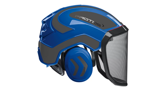 Casco PFANNER Protos Integral Forest senza sottogola Blu e Grigio Scuro