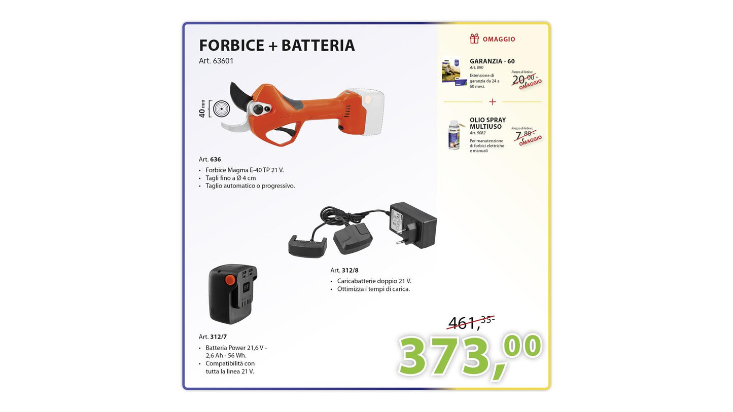 KIT FORBICE 40mm + BATTERIA