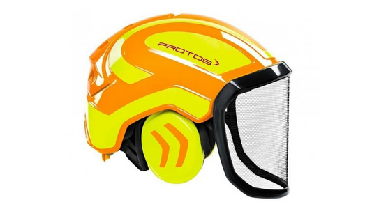 Casco PFANNER Protos Integral Forest senza sottogola Arancio e Giallo