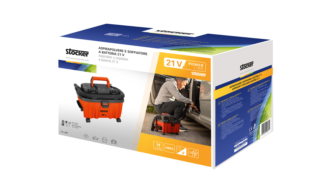 Aspirapolvere e soffiatore a batteria 21 V