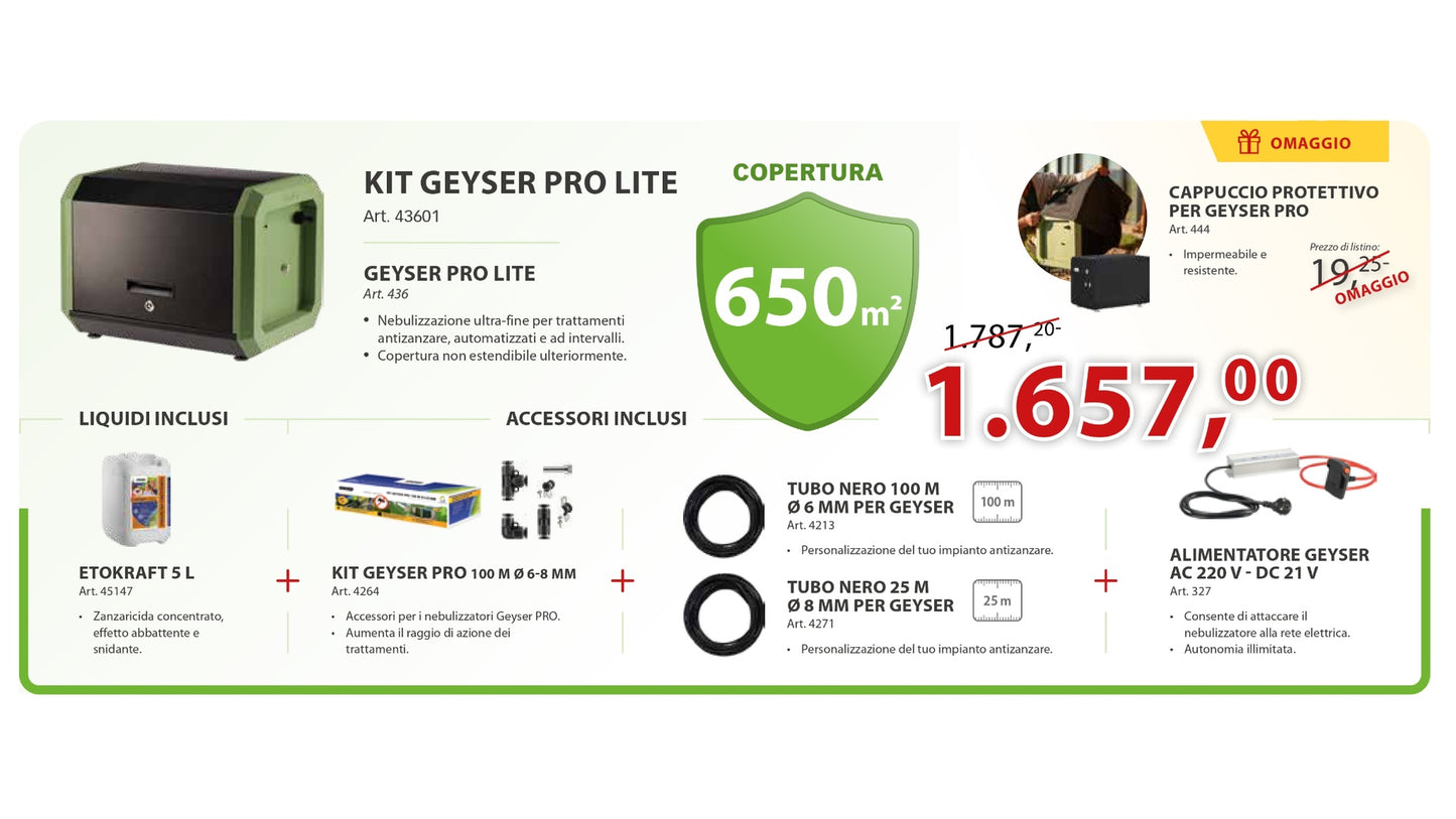 KIT STOCKER GEYSER PRO LITE 650 m²