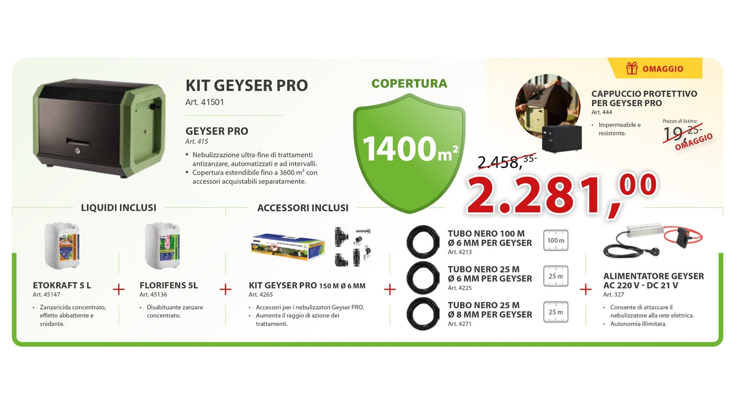 KIT STOCKER GEYSER PRO 1400 m²