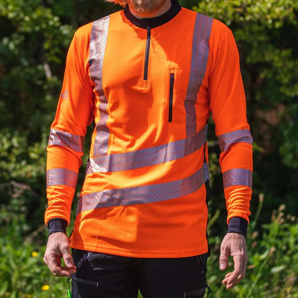 T-Shirt manica lunga alta visibilità - Arancione Hi-Vis