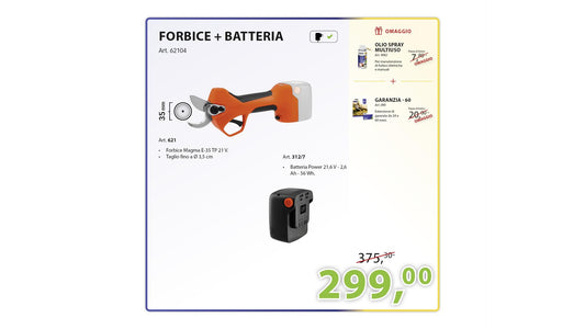 KIT FORBICE + BATTERIA