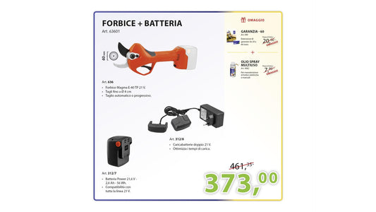 KIT FORBICE 40mm + BATTERIA