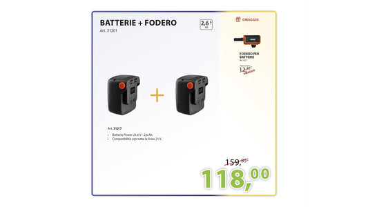 KIT 2 BATTERIE 2,6 Ah