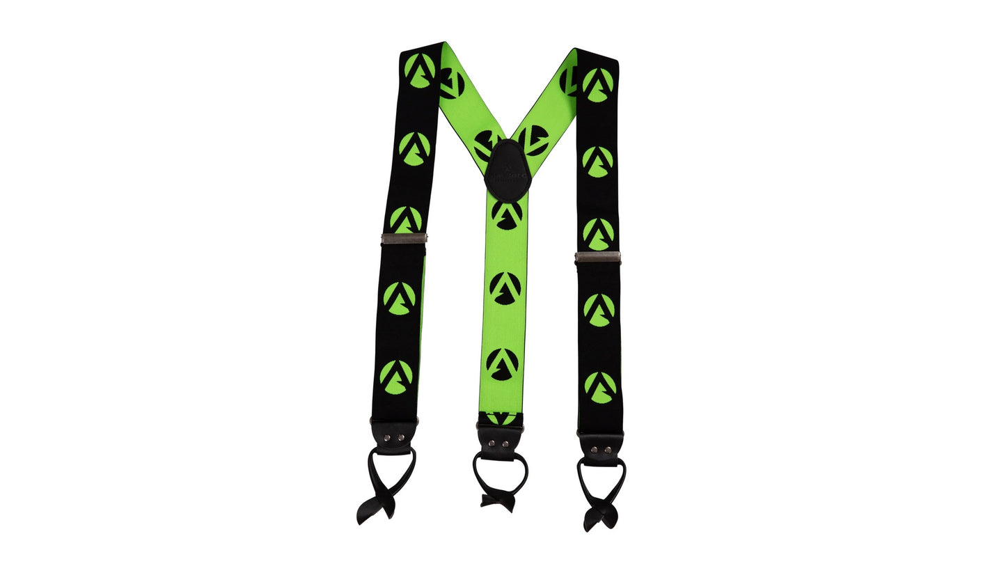 Bretelle per pantaloni - Nero-Lime