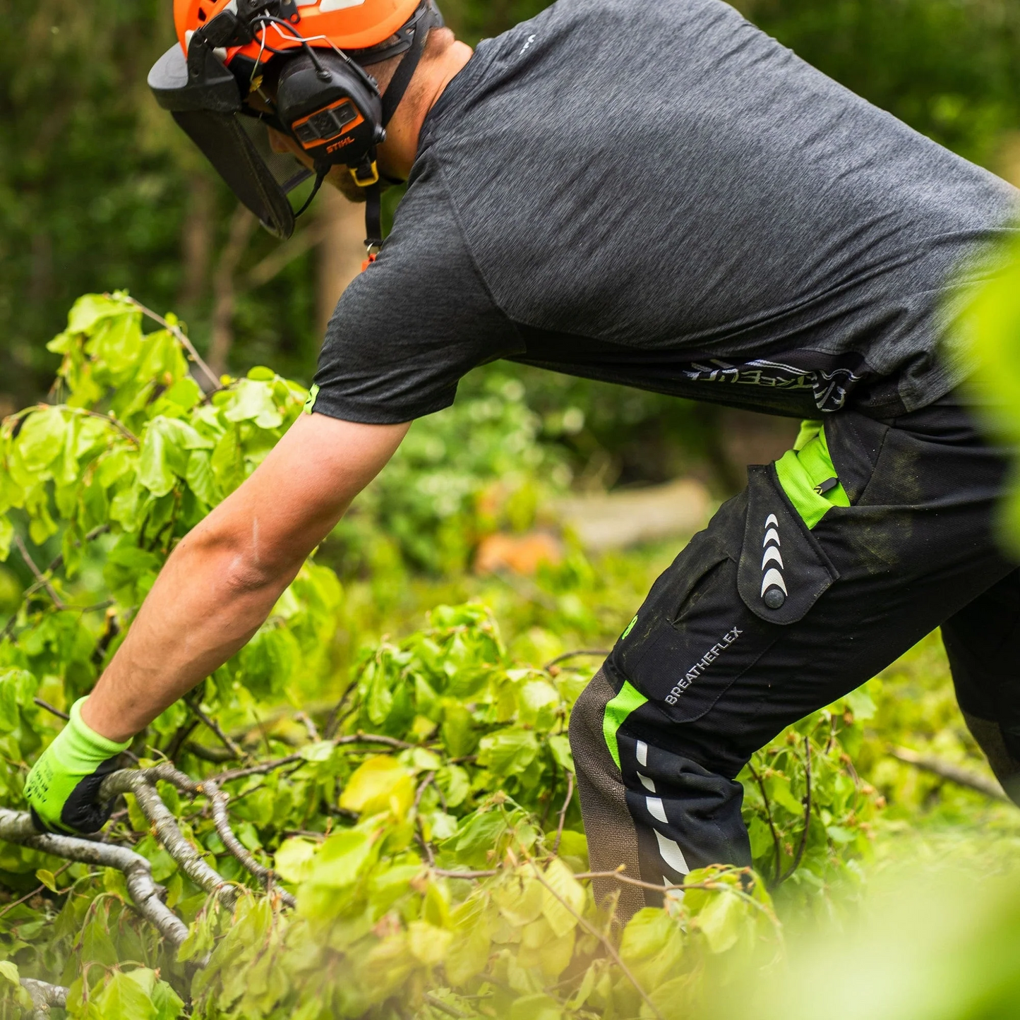 Pantalone antitaglio Breatheflex Classe 2 - Lime/Nero