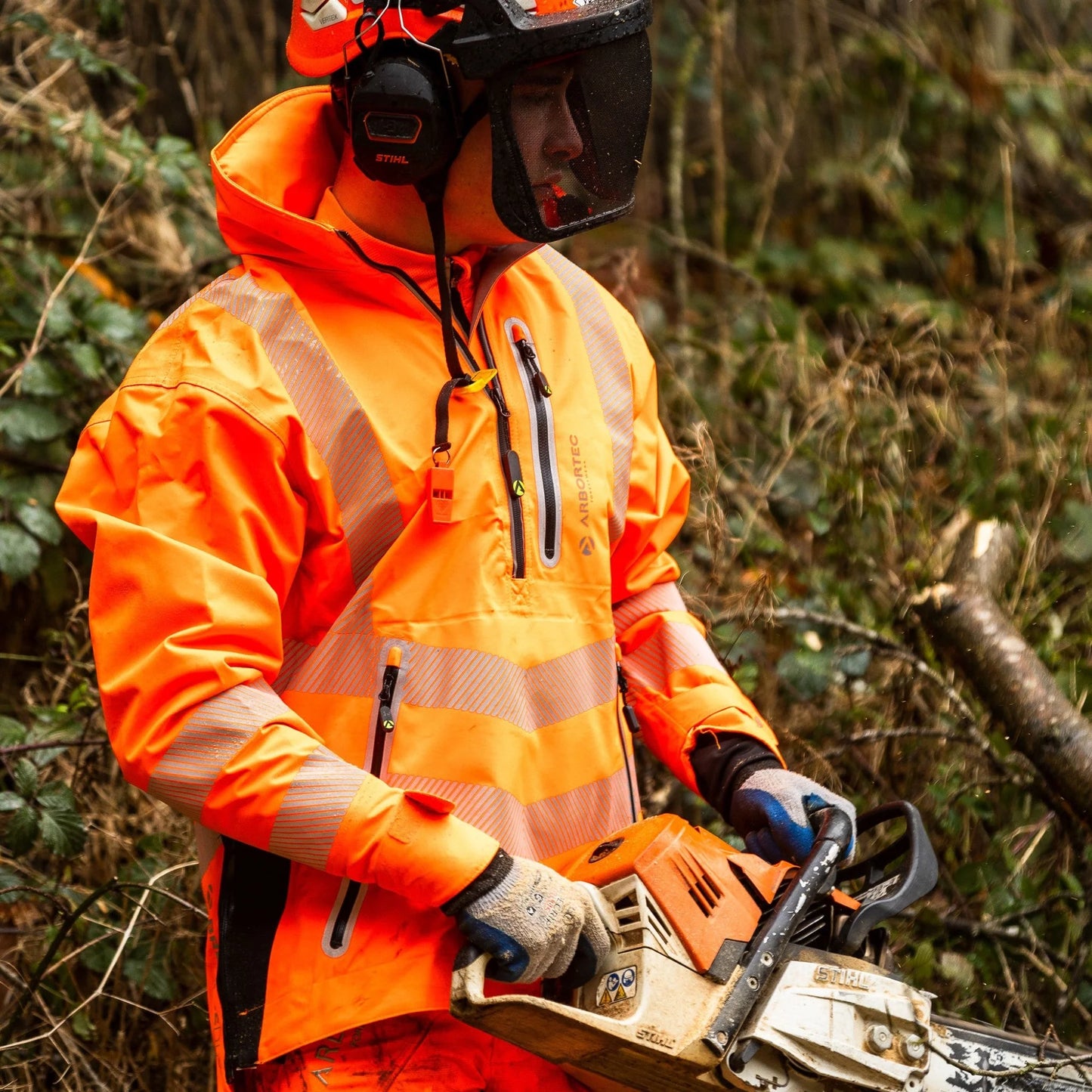 Giacca impermeabile Breathedry - Arancione Hi-Vis