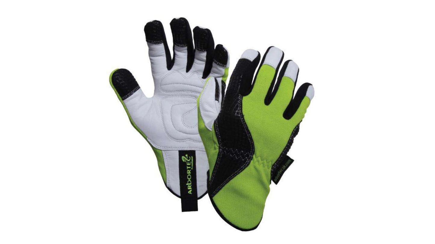 Guanti antitaglio da motosega XT - Classe 0 (16 ms) - Nero-Lime