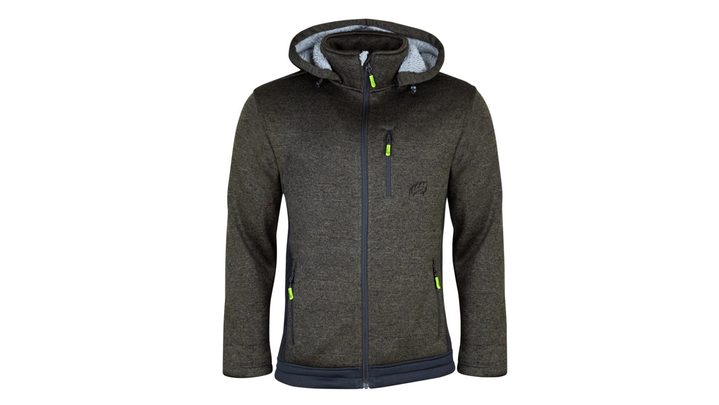 Giacca foderata in pile Yeti - Oliva