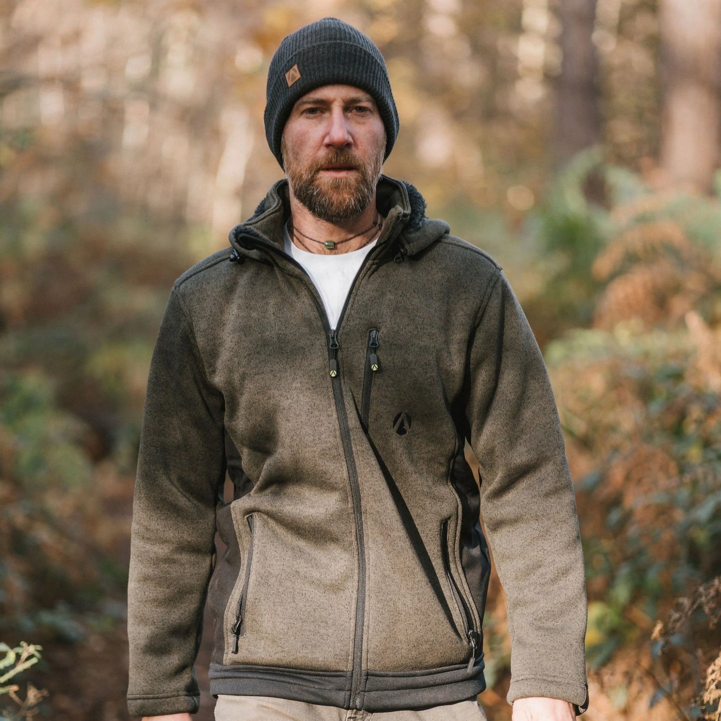 Giacca foderata in pile Yeti - Oliva